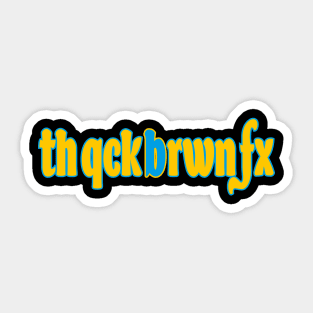 the quick brown fox Sticker